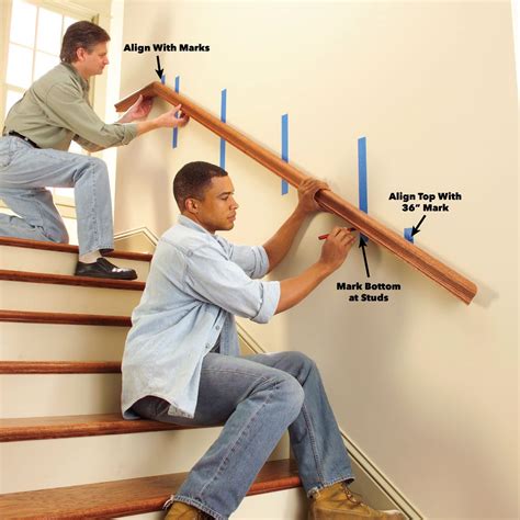 how to install handrail on wall.
